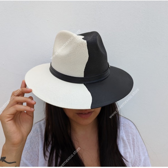 NEW!!  Hand Made Color Block Brim Straw Hat main image 16